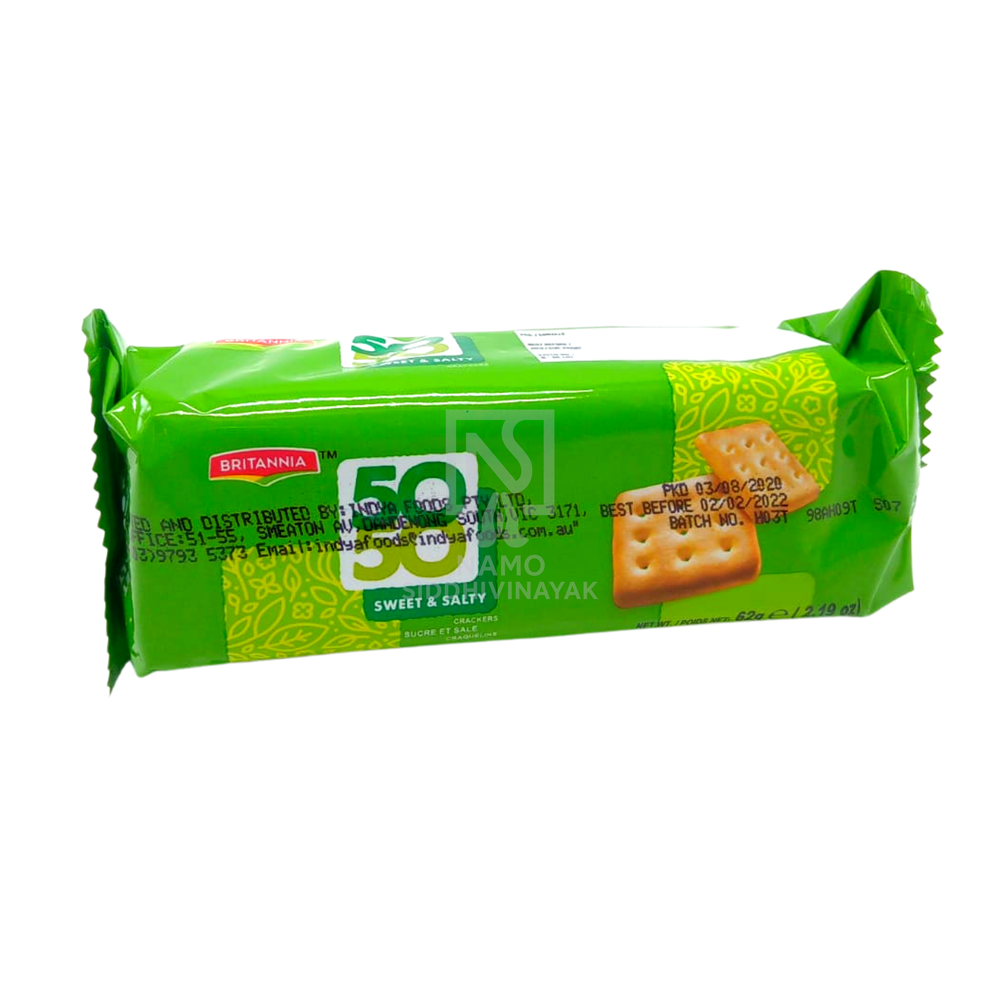 britannia fifty fifty sweet n salty 62gm