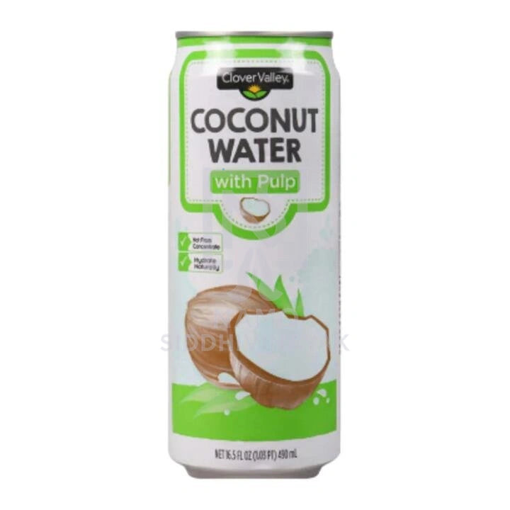 Clover Valley Coconut Water W Pulp 490ml