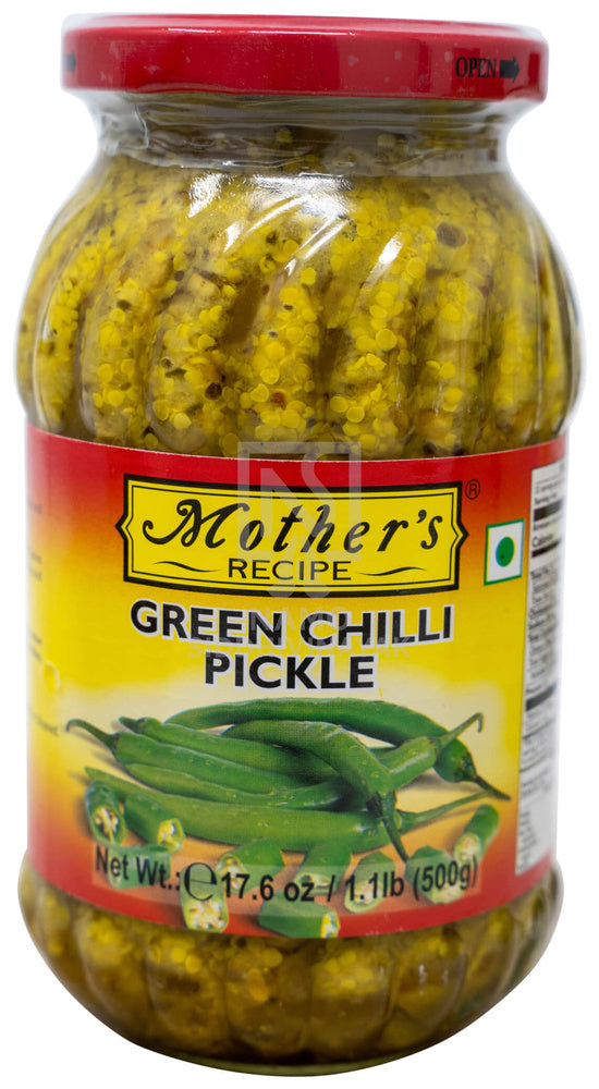 mothers green chilli pickle 500gm