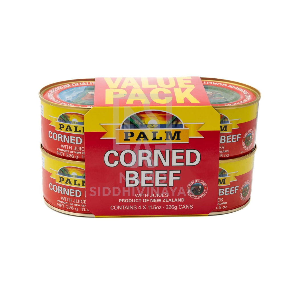 palm corned beef x 4 vp 326gm