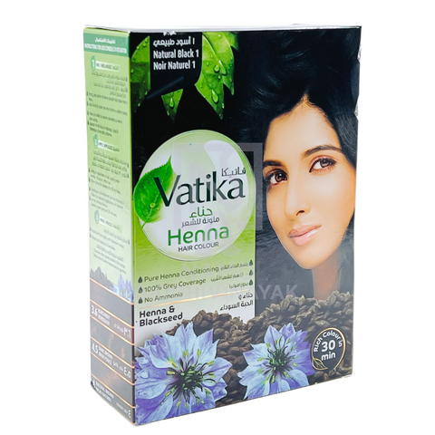 vatika henna hair color natural black 60gm